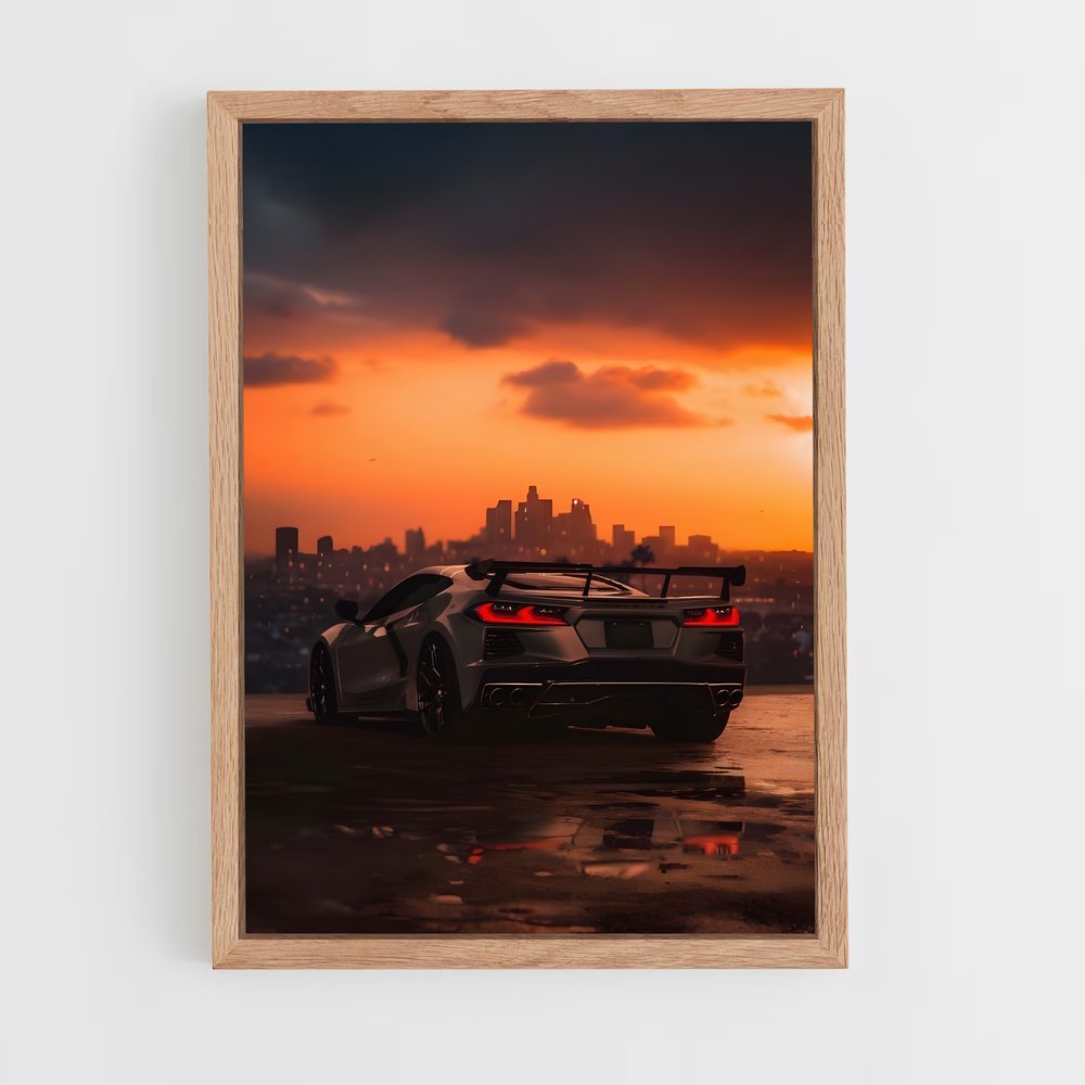Poster Coucher de Stingray – affiche Chevrolet (vue 4)